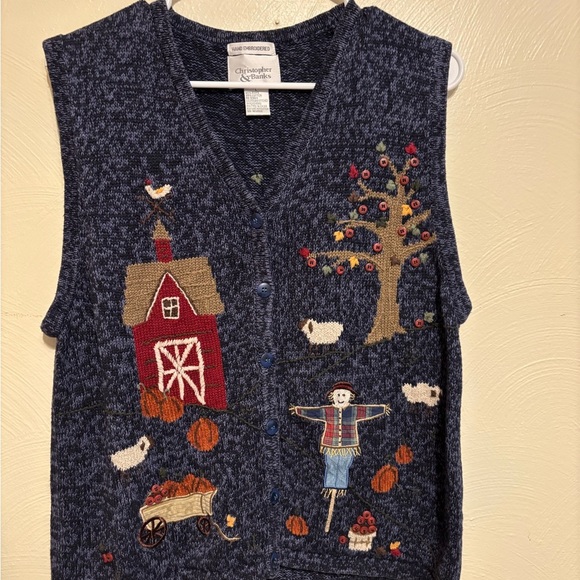 Christopher & Banks Jackets & Blazers - Christopher & Banks Navy Knit Vest